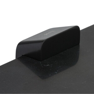 Toilettenpapierhalter doppelt mit Ablage mit mattschwarzem Marmoreffekt Shift, Schwarz