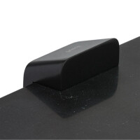 Toilettenpapierhalter doppelt mit Ablage mit mattschwarzem Marmoreffekt Shift, Schwarz
