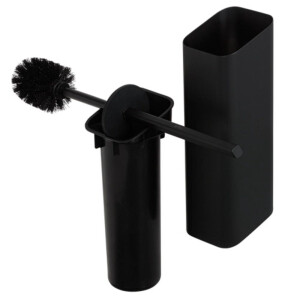 Toilettenbürste mit Halter (Deckel und Bürste in schwarz) Shift, Schwarz