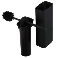 Toilettenbürste mit Halter (Deckel und Bürste in schwarz) Shift, Schwarz