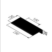 Badezimmerablage 28 cm Leev, Schwarz