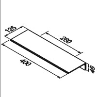 Badezimmerablage 40 cm Leev, Schwarz