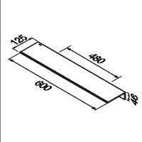 Badezimmerablage 60 cm Leev, Schwarz