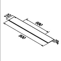 Badezimmerablage 80 cm Leev, Schwarz