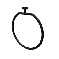 Handtuchring für Badablagen der Serie Leev Schwarz