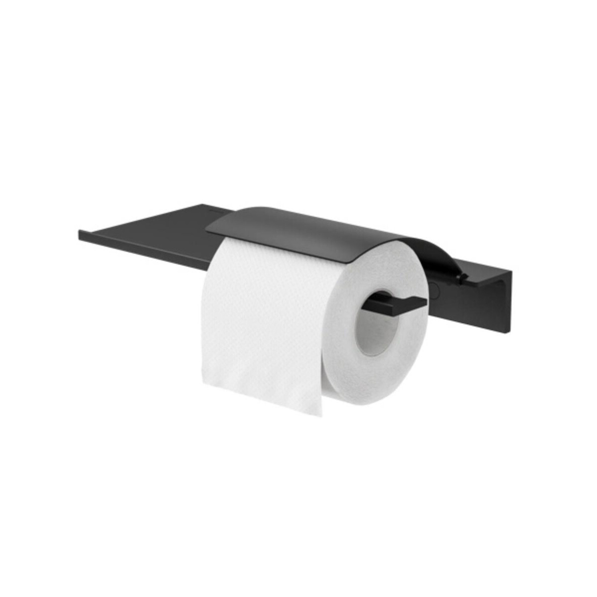 Badezimmerablage 28 cm mit Toilettenpapierhalter mit Deckel 
