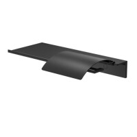 Badezimmerablage 28 cm mit Toilettenpapierhalter mit Deckel Leev, Schwarz