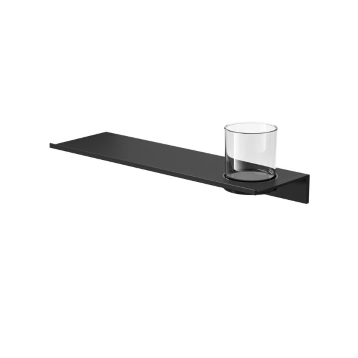 Badezimmerablage 40 cm mit Glas Leev, Schwarz