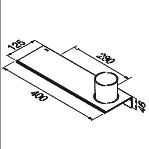 Badezimmerablage 40 cm mit Glas Leev, Schwarz