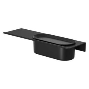 Badezimmerablage 40 cm mit Duschkorb 22,5 cm  Leev, Schwarz