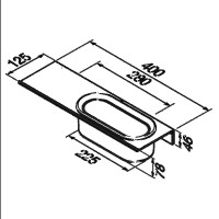 Badezimmerablage 40 cm mit Duschkorb 22,5 cm  Leev, Schwarz