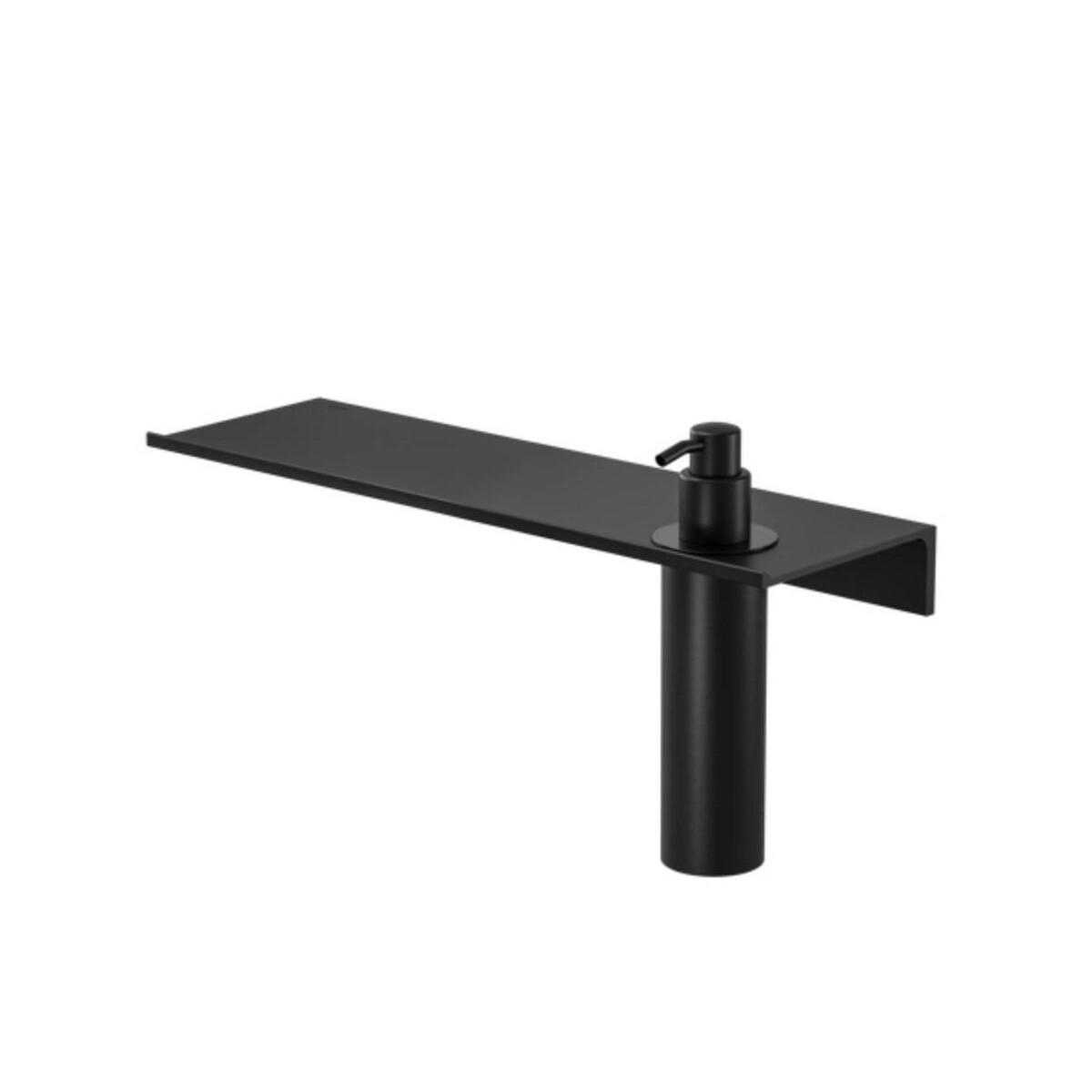 Badezimmerablage 40 cm mit Seifenspender 200 ml Leev, Schwar