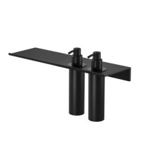 Badezimmerablage 40 cm mit Spender Multi 200 ml Leev, Schwarz