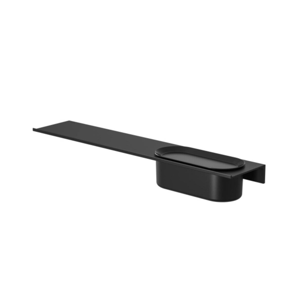 Badezimmerablage 60 cm mit Duschkorb Leev, Schwarz