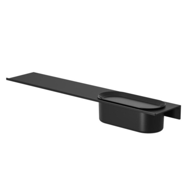 Badezimmerablage 60 cm mit Duschkorb Leev, Schwarz
