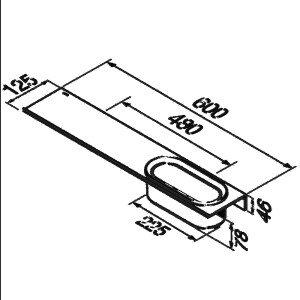 Badezimmerablage 60 cm mit Duschkorb Leev, Schwarz