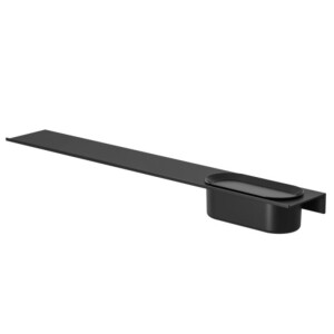 Badezimmerablage 80 cm mit Duschkorb Leev, Schwarz