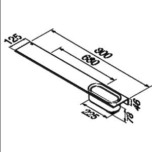 Badezimmerablage 80 cm mit Duschkorb Leev, Schwarz