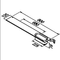 Badezimmerablage 80 cm mit Duschkorb Leev, Schwarz