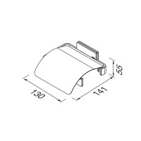 Toilettenpapierhalter mit Deckel Craft, Edelstahl poliert
