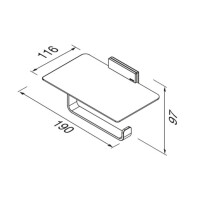 Toilettenpapierhalter mit Ablage Craft, Edelstahl poliert