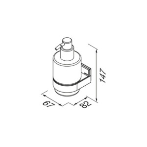 Seifenspender 200 ml  Craft, Edelstahl poliert