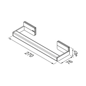Wannengriff 30 cm  Craft, Edelstahl poliert