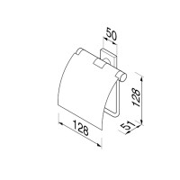 Toilettenpapierhalter mit Deckel Nelio, Chrom