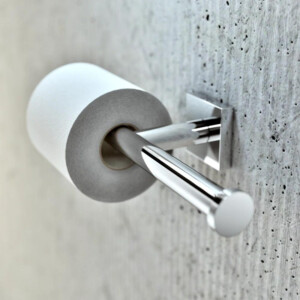 Toilettenpapierhalter ohne Deckel doppelt Nelio, Chrom