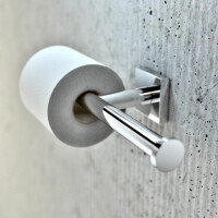 Toilettenpapierhalter ohne Deckel doppelt Nelio, Chrom