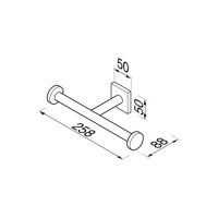 Toilettenpapierhalter ohne Deckel doppelt Nelio, Chrom