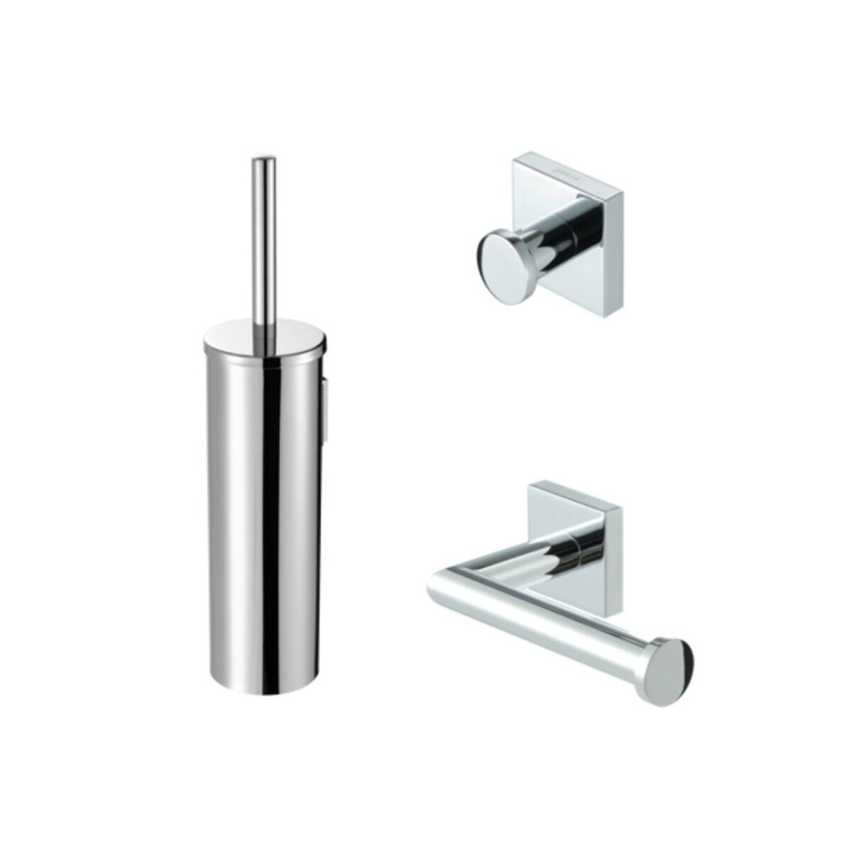 Toilettenzubehör Bundle Nelio, Chrom