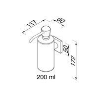 Seifenspender 200 ml Nelio, Chrom
