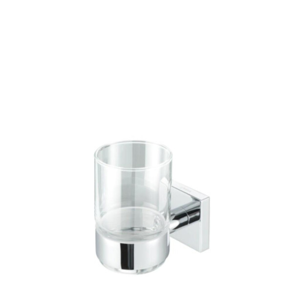 Glashalter mit Glas Nelio, Chrom