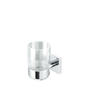 Glashalter mit Glas Nelio, Chrom
