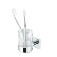 Glashalter mit Glas Nelio, Chrom