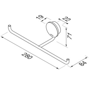 Toilettenpapierhalter doppelt Opal, Chrom