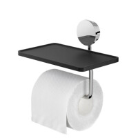Toilettenpapierhalter mit Ablage Opal, Chrom