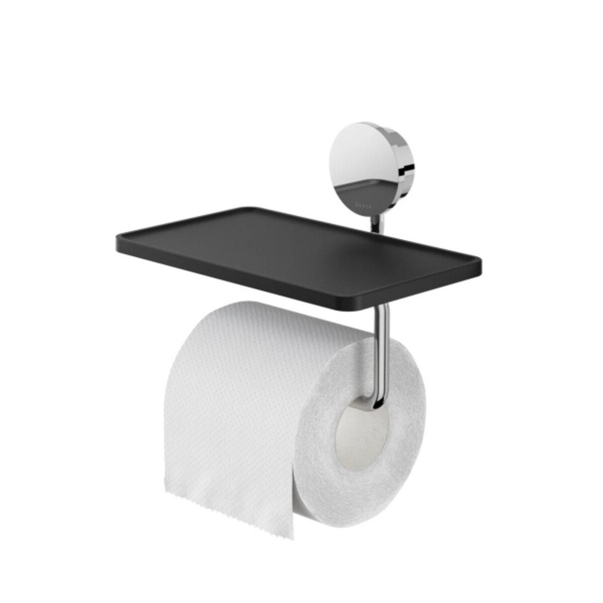 Toilettenpapierhalter mit Ablage Opal, Chrom