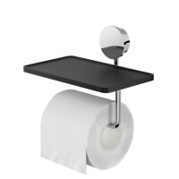 Toilettenpapierhalter mit Ablage Opal, Chrom
