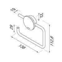 Toilettenpapierhalter ohne Deckel Opal, Edelstahl gebürstet
