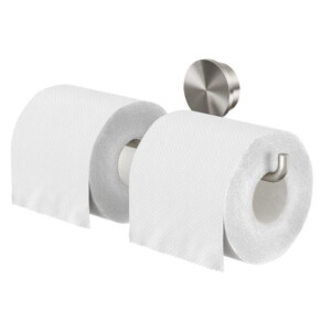 Toilettenpapierhalter doppelt Opal, Edelstahl gebürstet