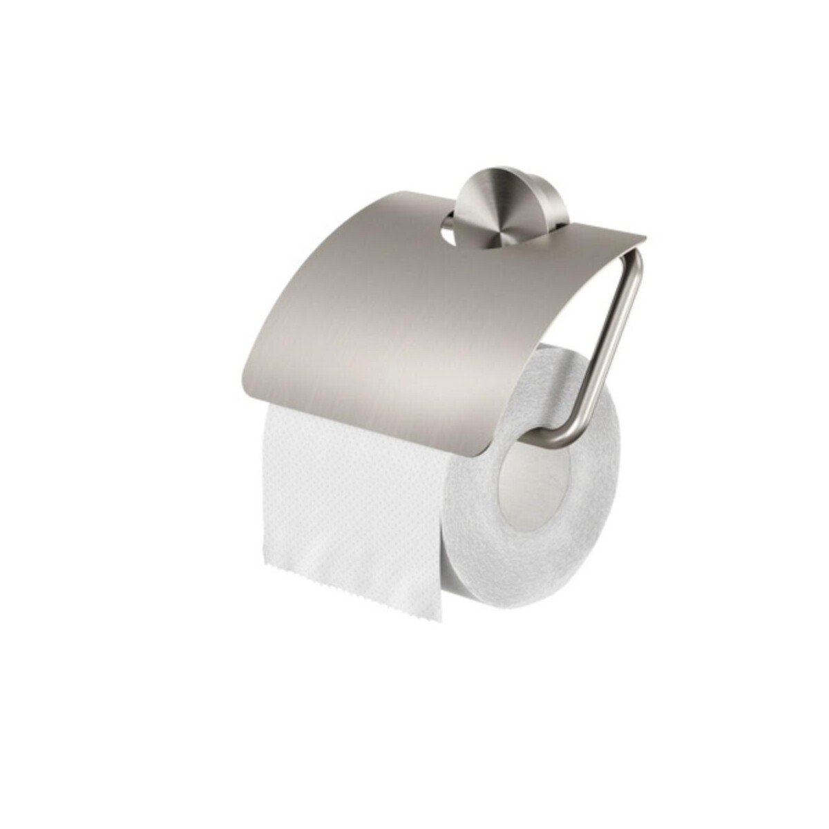 Toilettenpapierhalter mit Deckel Opal, Edelstahl gebürs