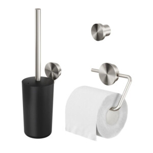 Toilettenzubehör Bundle Opal, Edelstahl gebürstet