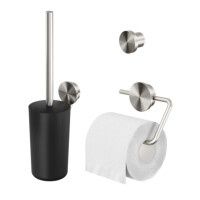 Toilettenzubehör Bundle Opal, Edelstahl gebürstet