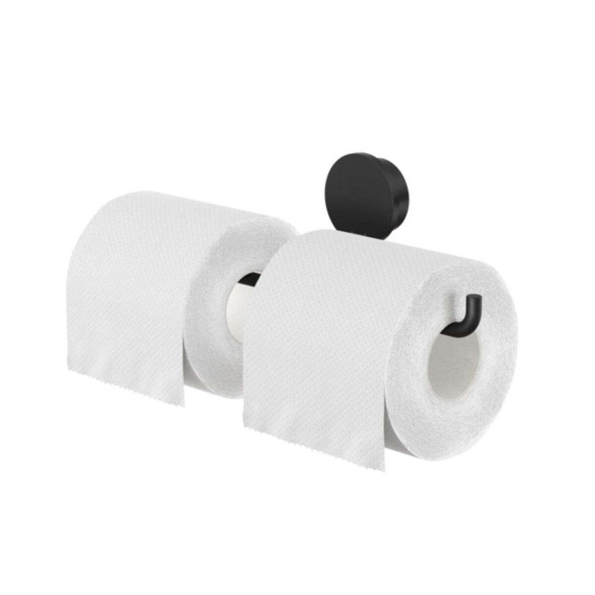 Toilettenpapierhalter doppelt Opal, Schwarz