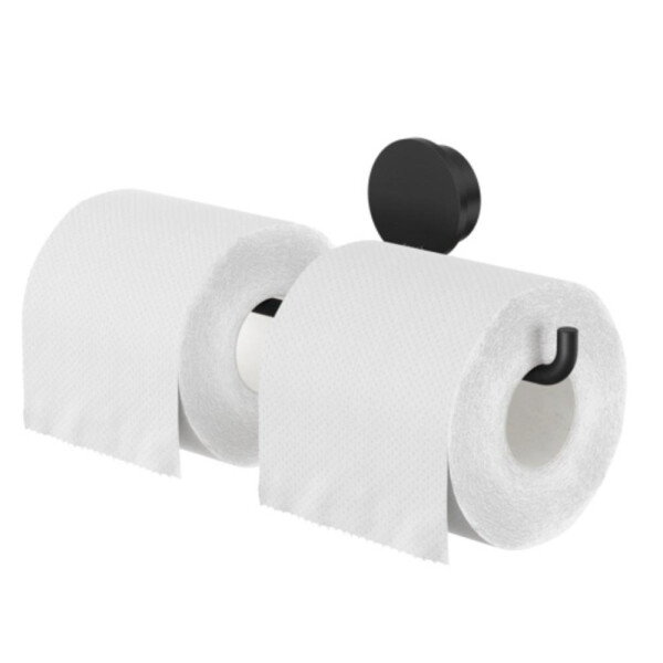 Toilettenpapierhalter doppelt Opal, Schwarz