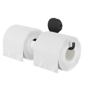 Toilettenpapierhalter doppelt Opal, Schwarz