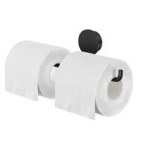 Toilettenpapierhalter doppelt Opal, Schwarz