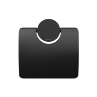 Toilettenpapierhalter mit Deckel Opal, Schwarz